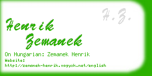 henrik zemanek business card